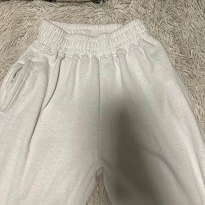 White joggers